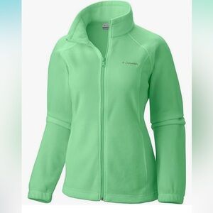 Columbia fleece, lime green, size Large
